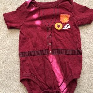 Short sleeve red onesie